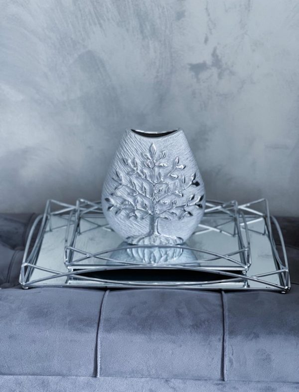 Silver Tree of Life Vase