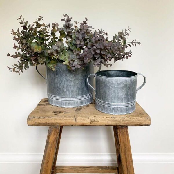 Distressed Metal Pot with Ears