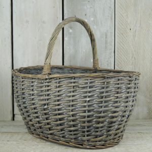 Grey Wicker Basket