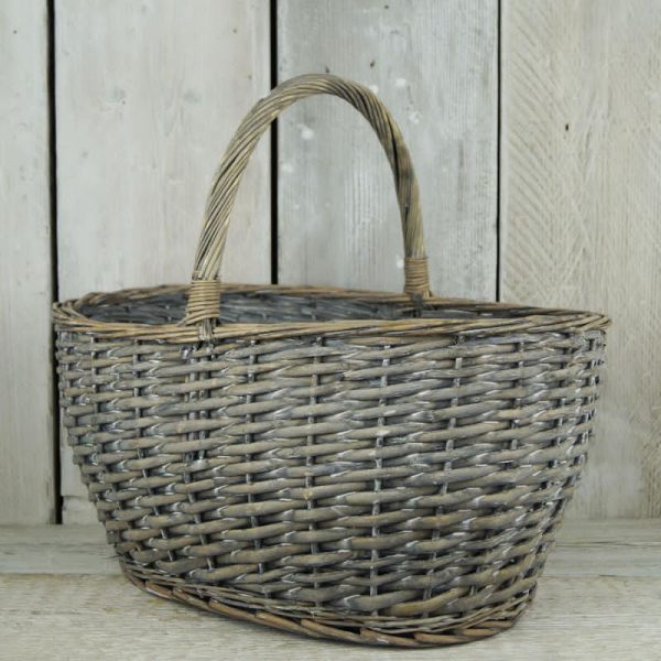 Grey Wicker Basket