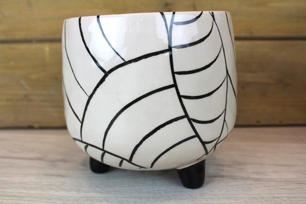 White and Black Planter