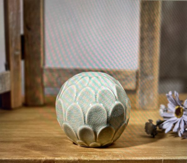 Ceramic Decorative Balls and Beaded Tray Set - Image 2