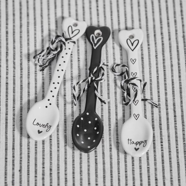 Black and White Spoons