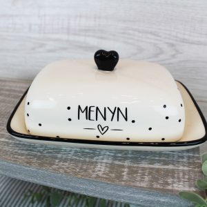 Black and White ‘Menyn’ (Butter) Dish
