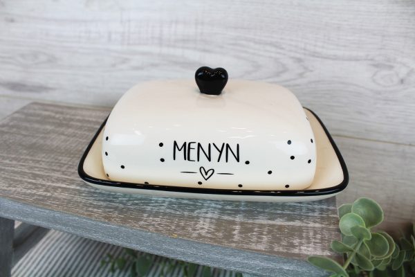 Black and White ‘Menyn’ (Butter) Dish