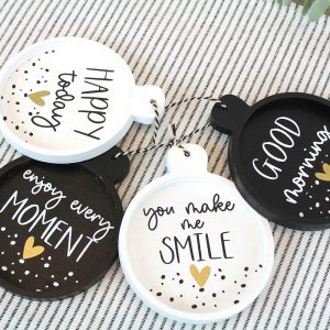 Black and White Paddle Coasters