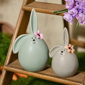 Flower Bunny Set of Two.