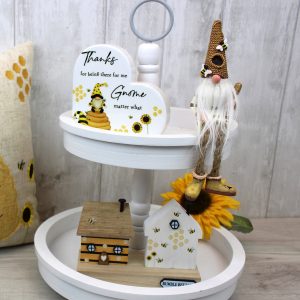 White Two Tiered Rustic Stand