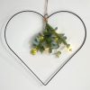 Black Wire LED Heart With Eucalyptus