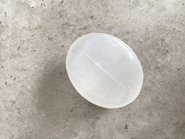 Selenite Palm Stone