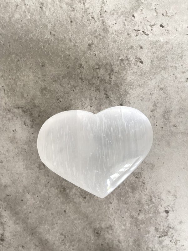 Selenite Heart Stone