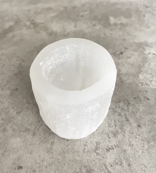 Selenite Tea Light Holder