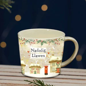 Nadolig Llawen Ceramic Cottage Mug
